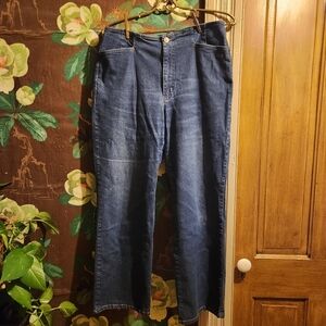 Canadian Vintage Classic Blue Flare & Wide Leg Jeans | Size 12P